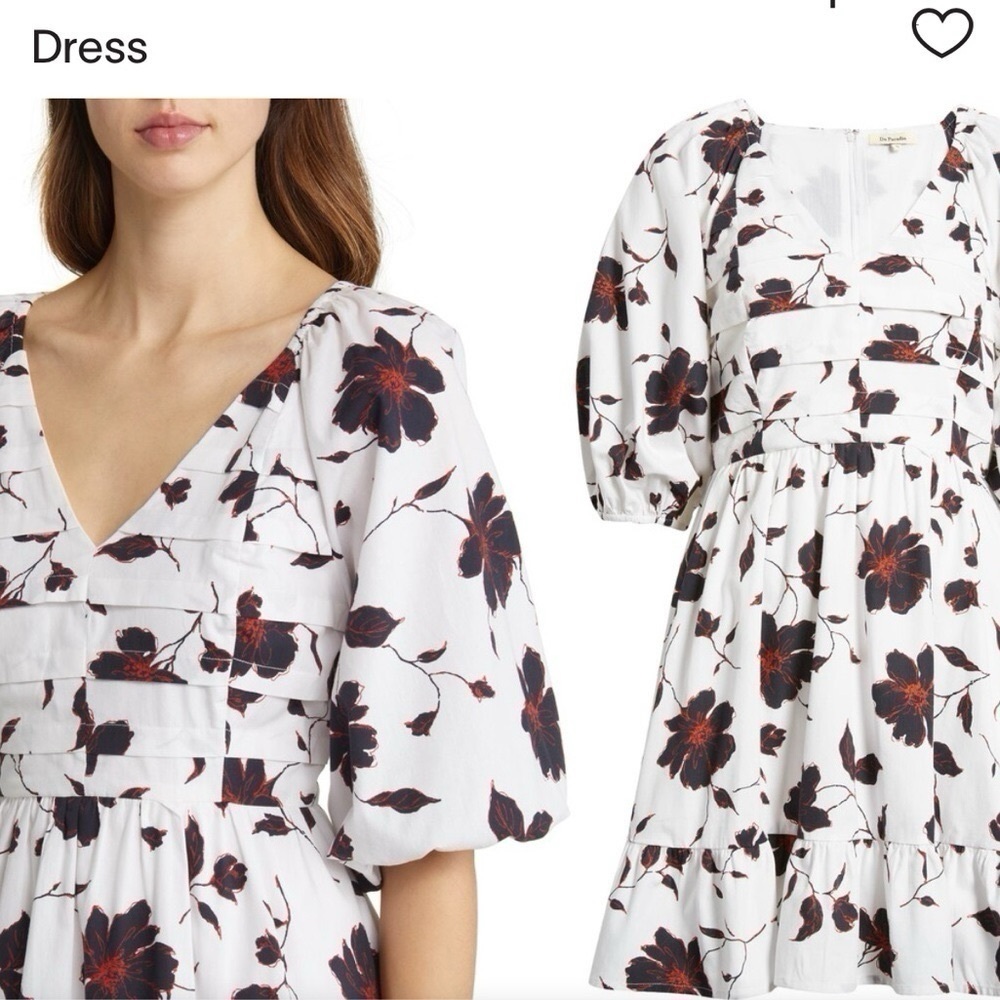 Du Paradis Floral Cotton Poplin Women’s Dress - Picture 7 of 8